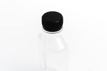 Empty bottle on white background