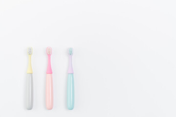 kids toothbrush on white background