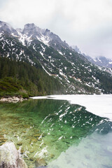 incredibly beautiful lake among the mountains, incredible wildlife