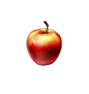 Realistic Vector Red Apple Isolated Illustration
