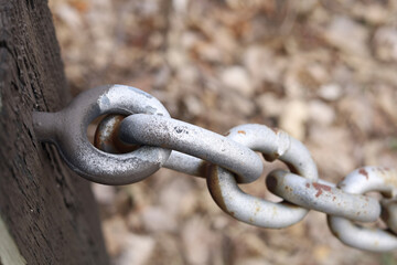 Close Up on Rusted Chain