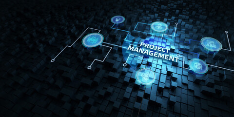 Project management concept. Business, Technology, Internet and network concept.