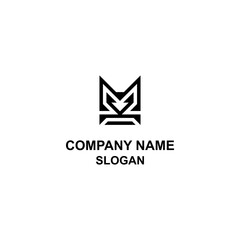 MK letter initial logo, capital letter in unique shape.