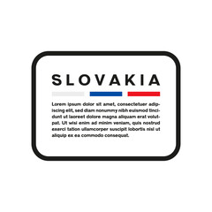 Text box with flag of Slovakia on white background.