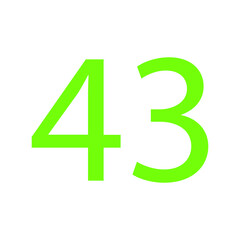 43 NUMBER SIMPLE CLIP ART VECTOR ILLUSTRATION