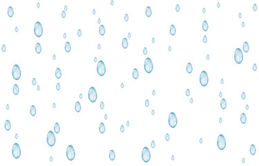 Rain drops isolated on transparent background.