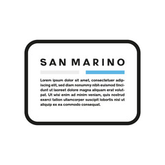 Text box with the flag of San Marino on white background.