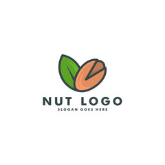 Nut logo design template vector illustration