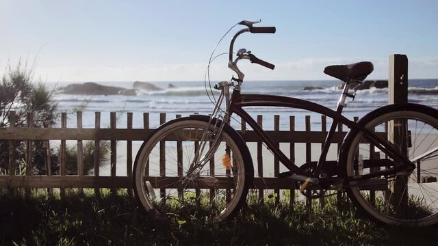 vintage bicycle in the beach