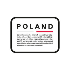 Text box with the flag of Poland on white background.