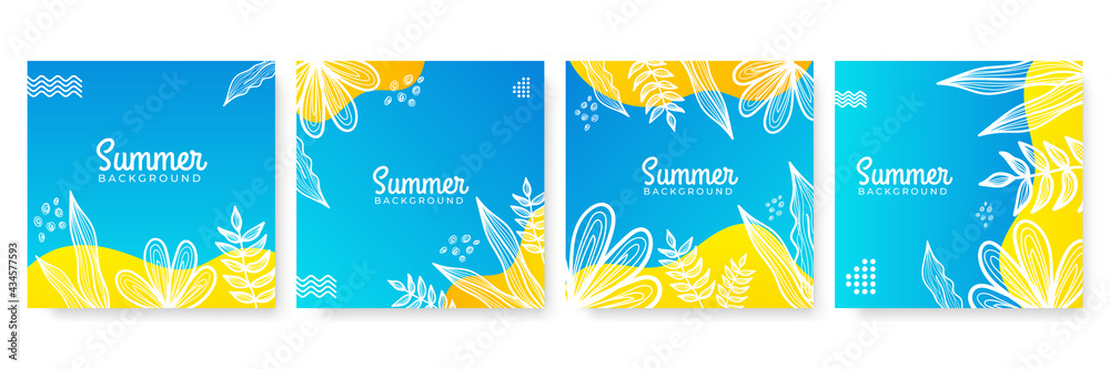 Poster vector set of colourful social media stories design templates, backgrounds with copy space for text 