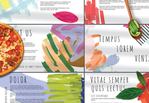 Presentation Deck Layout with Bright Abstract Strokes for Universal Fundraiser Event