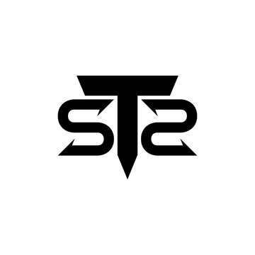 Minimal vector graphic alphabet symbol. STS letter logos and icons.