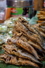 Fried snakehead fish, Thai food