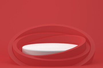 Podium minimal on c1 background for cosmetic product presentation