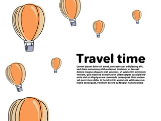 Time to travel banner with special offer on business trip