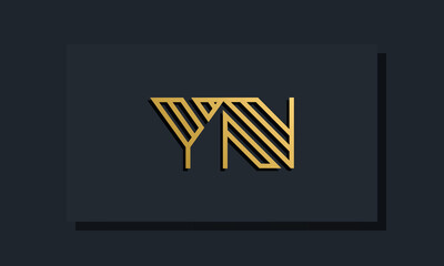 Fototapeta Elegant line art initial letter YN logo. obraz