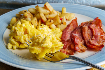 Scrambled Eggs Bacon Potatoes