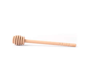Honey dipper on white background