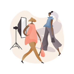 Modeling agency abstract concept vector illustration.