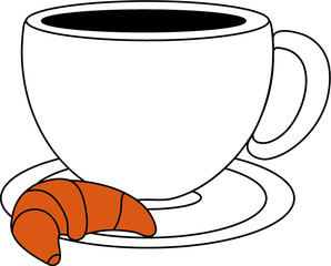 coffee cap and cruasan 