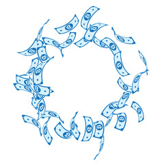 Bitcoin, internet currency notes falling. Floating