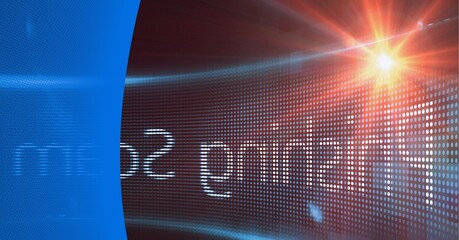 Composition of digital data processing with blue edge