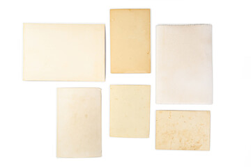 Old photo frame. Vintage paper. Retro card. Back of an old photo