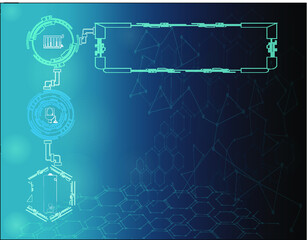 Plumber service icons collection, sewer and drain repair with plumbing abstract background with connected dots and lines on blue Design.