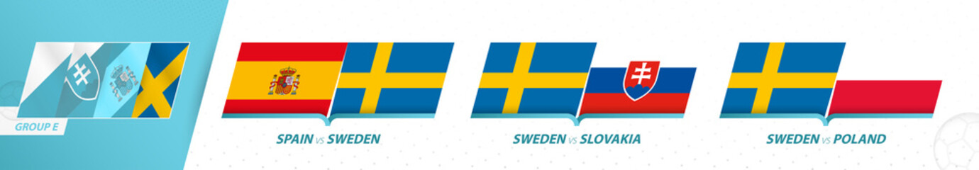 Sweden football team games in group A of football European tournament 2020-21.