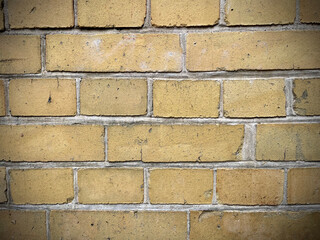 Hintergrund Hauswand gelb hellgelb Fl&auml;che Wand Backstein