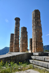 The ancient ruins of Delphi Greece