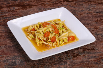 Green mango salad with seafood