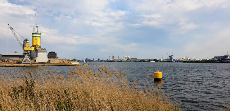 Westpoort - from the Ij to Noordzeekanaal, taken from Noorder IJpolder, Amsterdam (Coordinates 52&deg;24'57.156"N4&deg;51'50.112"E)