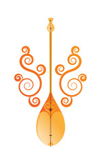 Dombra. A national Kazakh musical instrument. Vector illustration