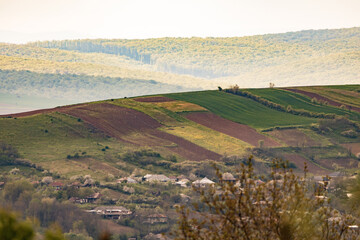 Beautiful scenic landscape over the hills