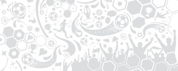 ARRIÈRE-PLAN SILHOUETTES FOOTBALL gris neutre sans fond © kazy