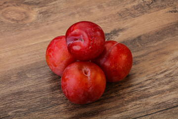 Ripe sweet tasty red plum