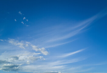 Naklejka na ściany i meble Blue sky and thin clouds