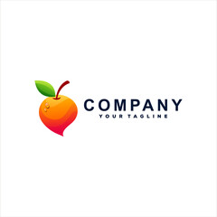 orange color gradient logo design