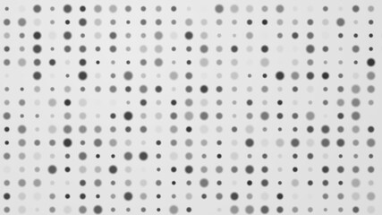 Dot white black pattern gradient texture background. Abstract  technology big data digital concept. 3d rendering.