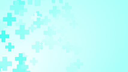 Abstract medical health blue cross pattern background.