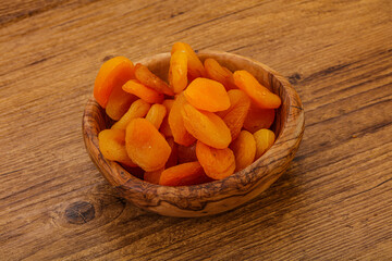 Sweet tasty dried apricot heap