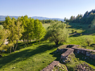 Aerial view of Elenska Basilica - near town of Pirdop, Bulgaria