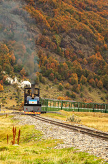 Obraz premium train in the mountains