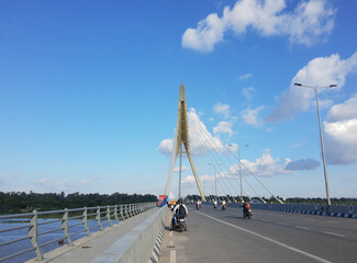 Signature Bridge is a cantilever spar cable-stayed bridge which spans the Yamuna river at Wazirabad section, connecting Wazirabad to East Delhi.