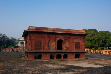 Zafar Mahal India Travel Tourism Background - Red Fort (Lal Qila) Delhi - World Heritage Site. Delhi, India