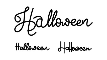 Halloween handwriting set isolated on white background , Vector Illustration EPS 10