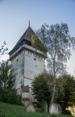 Fototapeta na wymiar The fortified church in Senereuș, Romania, 2020, September