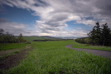 Viewpoint Kom&aacute;ř&iacute; V&iacute;zka in the town of Krupka